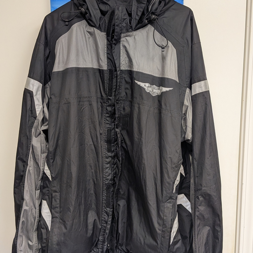 Harley-Davidson Men’s XL Waterproof Reflective Riding Jacket Black